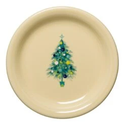 Fiesta Blue Christmas Tree Appetizer Plate