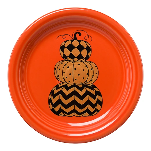 Fiesta Geo Pumpkins Appetizer Plate 3 Fiesta Geo Pumpkins Appetizer Plate
