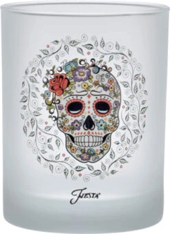 14 Oz. Fiesta®SKULL AND VINE Sugar Frosted Double Old Fashion Glass - Set Of 4