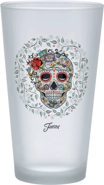 16 Oz. Fiesta® SKULL AND VINE Sugar Frosted Cooler Set Of 4 3 16 Oz. Fiesta® SKULL AND VINE Sugar Frosted Cooler Set Of 4