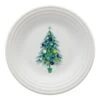 Fiesta Blue Christmas Tree On White Luncheon Plate -Fiesta 46542192