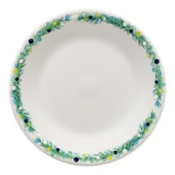 Fiesta Blue Christmas Tree On White Dinner Plate