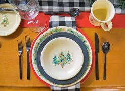 Fiesta Christmas Tree Dinner Plate -Fiesta ChristmasTree Slate Scarlet
