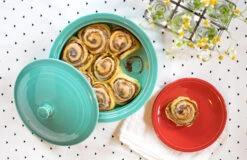 Fiesta Small Covered Casserole/Tortilla Warmer -Fiesta Tortilla Warmer Cinnamon Roll
